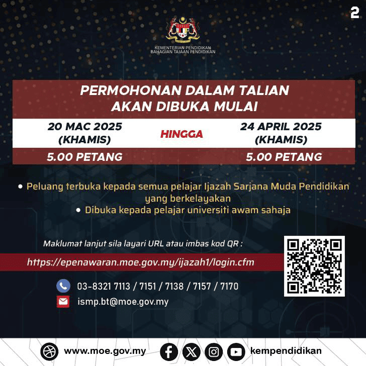 iklan biasiswa ismp 2025 2 Permohonan Biasiswa Ijazah Sarjana Muda Pendidikan ISMP 2025 Online