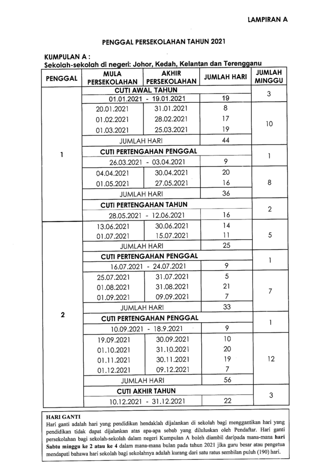 Sekolah 2022 sarawak cuti Kalendar Cuti