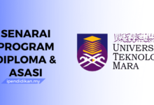 senarai program diploma asasi uitm