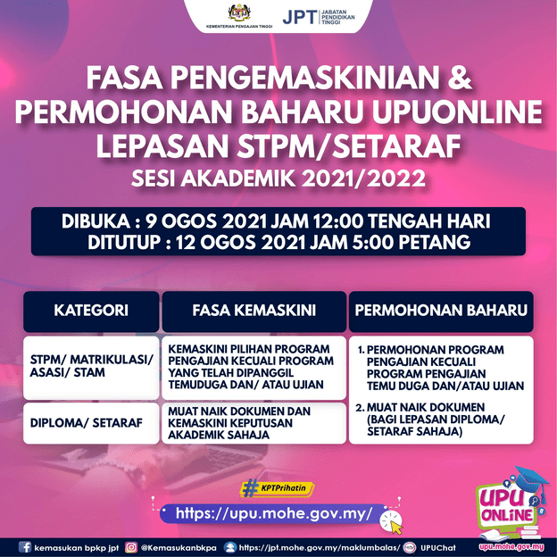 Permohonan Upu Online 2022 2023 Ua Politeknik Dan Ilka