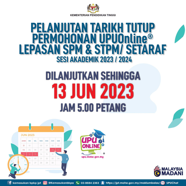 iklan lanjutan permohonan fasa 2 upu 2023 2024 Permohonan UPU Online 2023/2024 Kemasukan Ke UA Politeknik ILKA