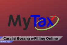 Panduan Mengisi Borang e Filling Cukai Pendapatan Secara Online Cara Isi Borang e-Filing Online Cukai Pendapatan