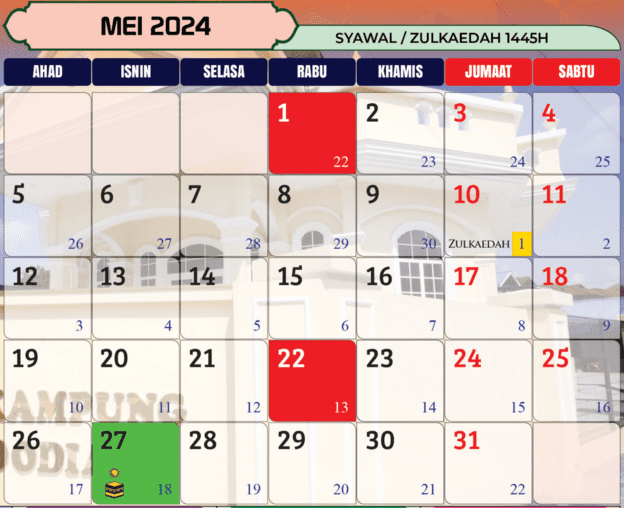 kalendar islam 2024 mei Kalendar Islam 2024 Dan Tarikh Penting 1445H-1446H