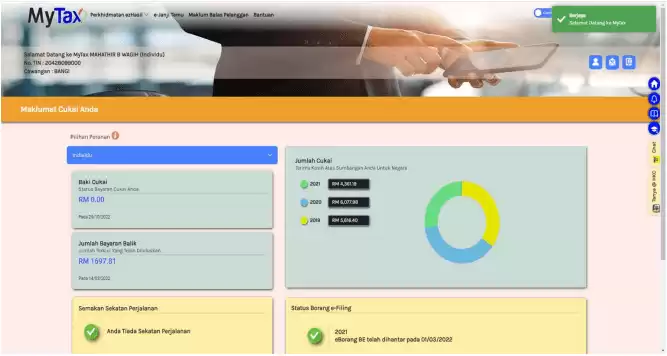 mytax log masuk 2 Cara Isi Borang e-Filing Online Cukai Pendapatan