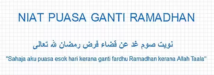 niat puasa ganti ramadhan Niat Ganti Puasa Ramadhan Dan Puasa 6 Syawal