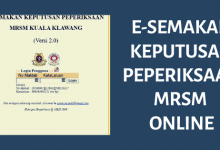 e Semakan Keputusan Peperiksaan MRSM Online