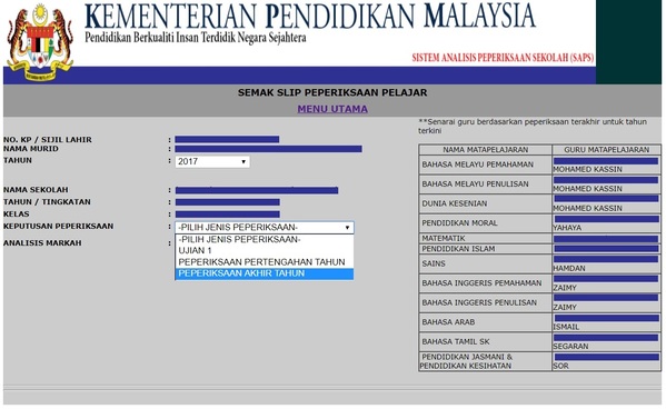 nkra 2 SAPS Ibu Bapa 2024 Semak Keputusan Peperiksaan SK/ SMK